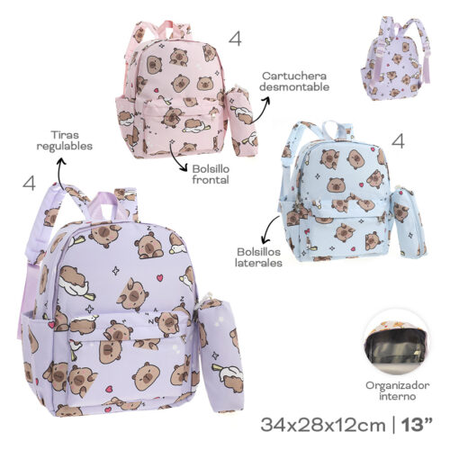 53858- Mochila Cartuchera Capibara
