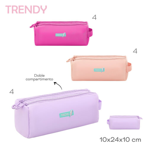 30242- Cartuchera Trendy (1 lila- 1 rosa)