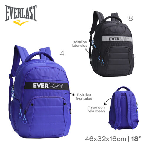 28179- Mochila Everlast (1 azul- 1 negro)