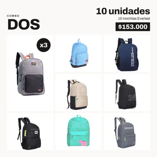 COMBO 2: MOCHILAS EVERLAST